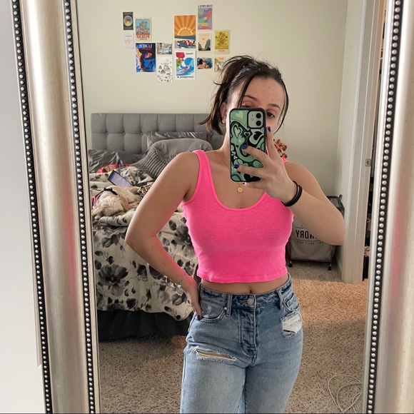 LF Tops - ❌ SOLD ❌ LF Neon Pink Tank Top